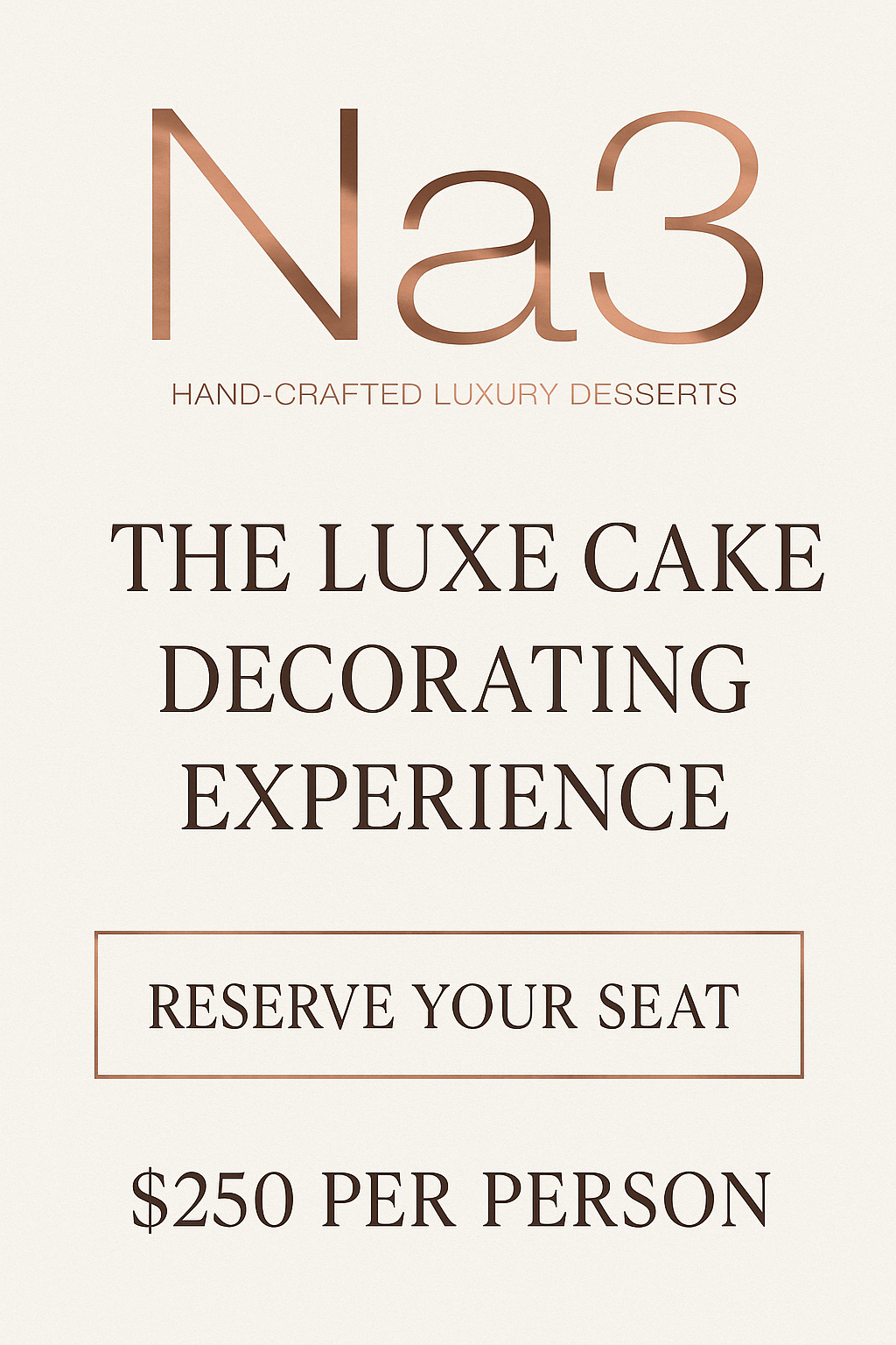 Luxe Cake Decorating Class – Premium Experience