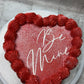 VALENTINE LUXURY HEART CAKE AND GLITTER LUXE ROSES (Pick Up Only)