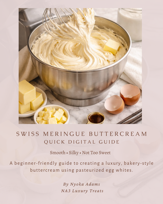 SWISS MERINGUE BUTTERCREAM
QUICK DIGITAL GUIDE
