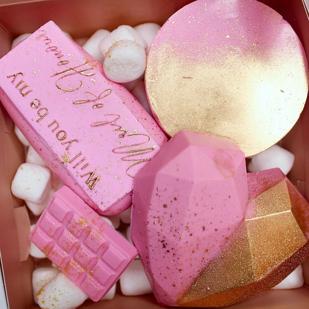 Pink & Rose Gold Treat Box | Dessert Gifts